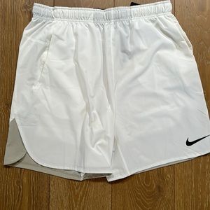 Brand new with tags, white Nike Flex Dri-FIT training shorts. Large, regular fit